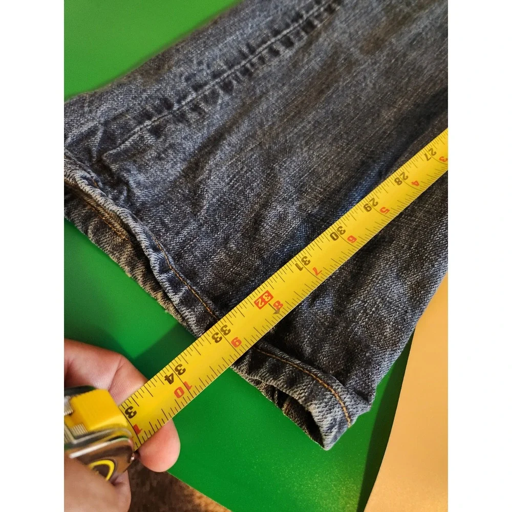 Levi's 501 Original Fit Jeans Mens 36x34 Dark Wash Blue Straight Leg Button Fly